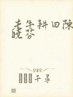 老牛耕田陈雪杨晓芬