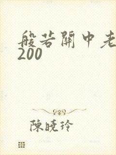 般若关中老人5200