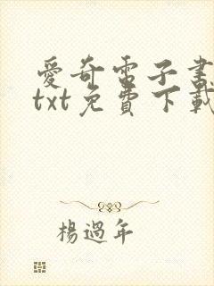 爱奇电子书下载txt免费下载