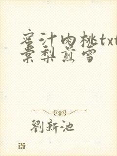 蜜汁肉桃txt棠梨煎雪