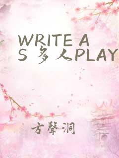WRITE AS 多人PLAY