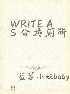 WRITE AS 公共厕所