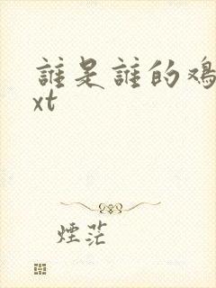 谁是谁的鸡肋txt