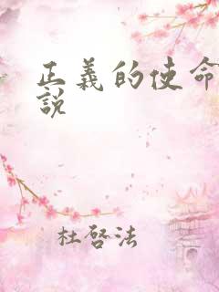 正义的使命 小说