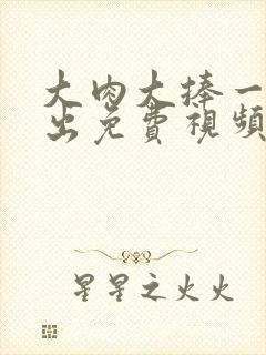 大肉大捧一进一出免费视频