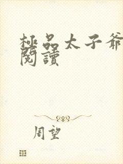 极品太子爷全文阅读