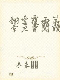 翻云覆雨第26章免费阅读全文