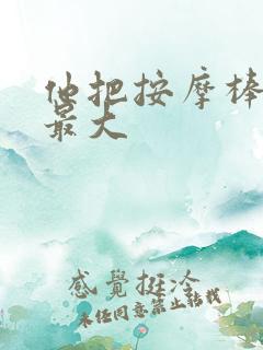 他把按摩棒开到最大