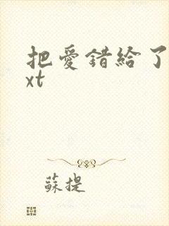 把爱错给了你txt