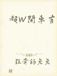 超W开车有过程