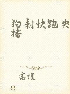 狗剩快跑央八首播