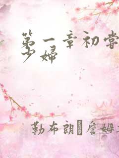 第一章初尝云雨少妇