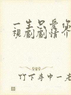 一生只爱你 电视剧剧情介绍