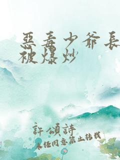 恶毒少爷长大后被爆炒