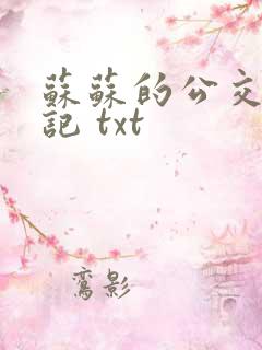 苏苏的公交车日记 txt