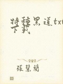 特种黑道txt下载