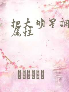 把大明星调成专属性