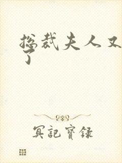 总裁夫人又征婚了