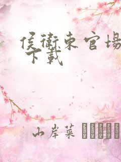 侯卫东官场笔记 下载