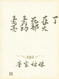 素素死在了最漂亮的那天