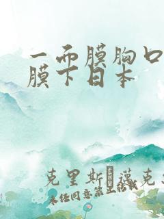 一面膜胸口一面膜下日本