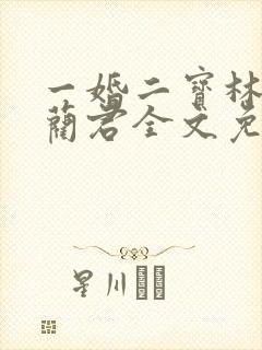 一婚二宝林羞寒蔺君全文免费阅读小说