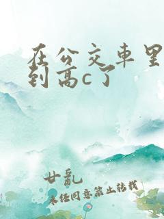 在公交车里c弄到高c了