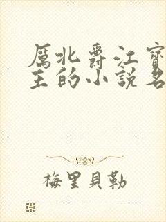 厉北爵江宝宝男主的小说名字