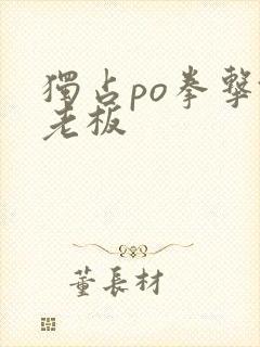 独占po拳击馆老板