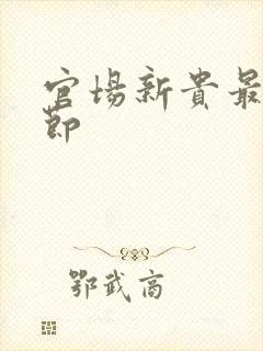 官场新贵最新章节