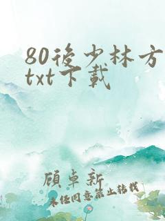 80后少林方丈txt下载