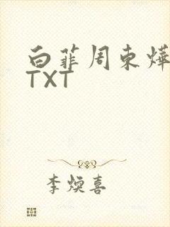 白菲周东烨小说TXT