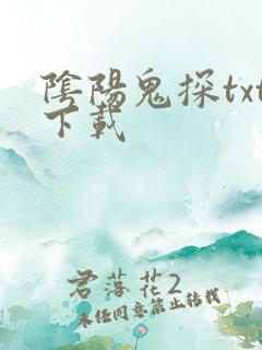 阴阳鬼探txt下载