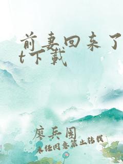 前妻回来了txt下载