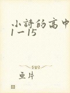 小诗的高中日记1一15
