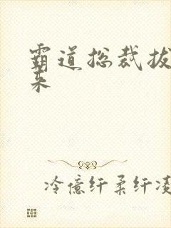 霸道总裁拔不出来