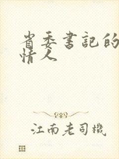 省委书记的秘密情人