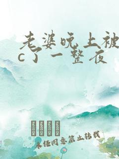 老婆晚上被躁狂c了一整夜