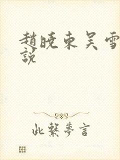 赵晓东吴雪晴小说