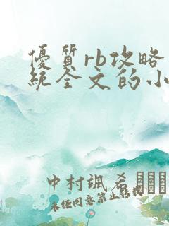优质rb攻略系统全文的小说