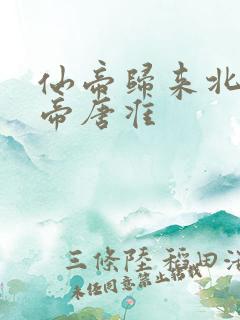 仙帝归来北斗仙帝唐准