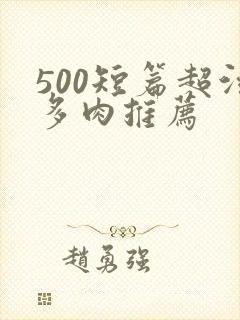 500短篇超污多肉推荐