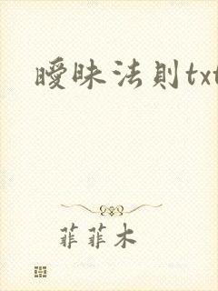暧昧法则txt