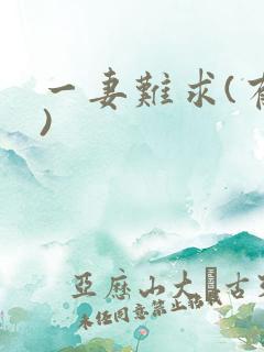 一妻难求(有肉)