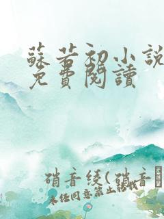 苏若初小说全文免费阅读