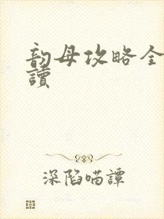 韵母攻略全文阅读