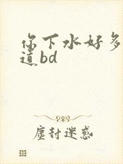 你下水好多下水道bd