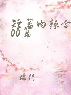 短篇肉辣合集500篇