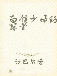 白领少妇的寂寞露骨