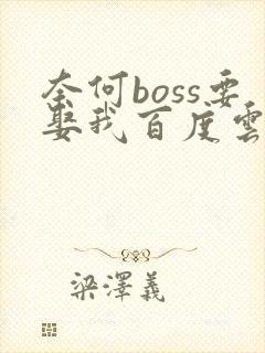 奈何boss要娶我百度云